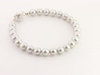 Armband met natuurlijke grijze zoetwater parels en zilveren sluiting afbeelding 2