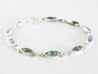 Hoogglans zilveren armband met abalone schelp afbeelding 2