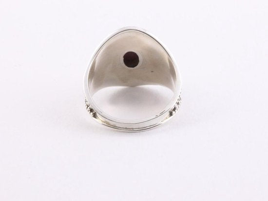 Bewerkte zilveren ring met fosfosideriet afbeelding 4