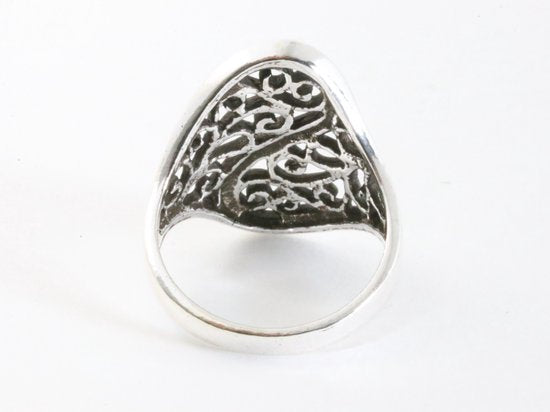 Opengewerkte zilveren ring afbeelding 3