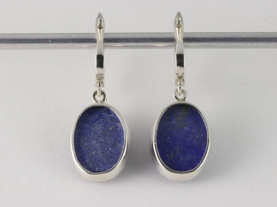 Zilveren oorbellen met lapis lazuli afbeelding 3