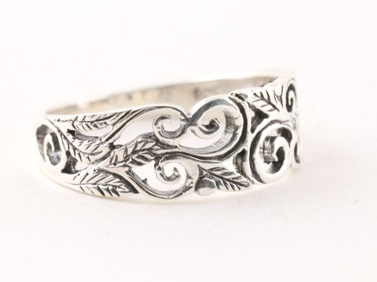 Fijne opengewerkte zilveren ring afbeelding 1