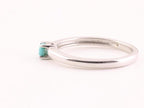 Fijne hoogglans zilveren ring met turkoois afbeelding 2