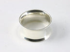 Brede gladde hoogglans zilveren ring afbeelding 2