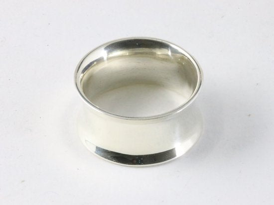 Brede gladde hoogglans zilveren ring afbeelding 2