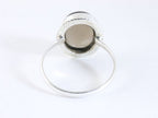 Bewerkte ovale zilveren ring met rookkwarts afbeelding 3