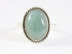 Bewerkte ovale zilveren ring met aquamarijn afbeelding 4