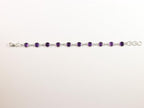 Fijne zilveren schakelarmband met amethist afbeelding 3