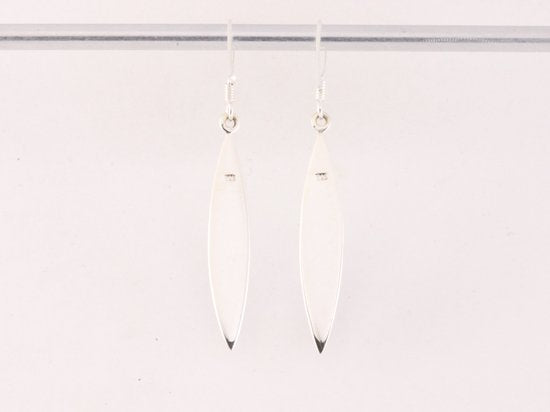 Lange fijne zilveren oorbellen met lapis lazuli afbeelding 3