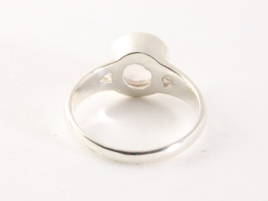 Zilveren ring met rozenkwarts afbeelding 3