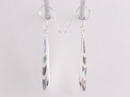 Lange druppelvormige zilveren oorbellen met abalone schelp afbeelding 2