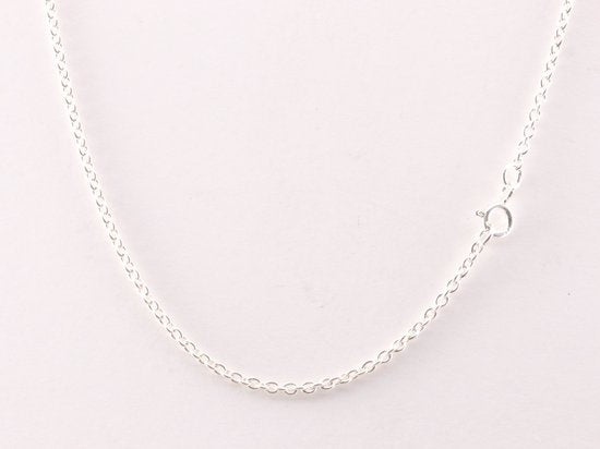 Grote opengewerkte zilveren hanger met onyx aan ketting afbeelding 5