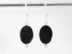 Fijne zilveren oorbellen met onyx afbeelding 3