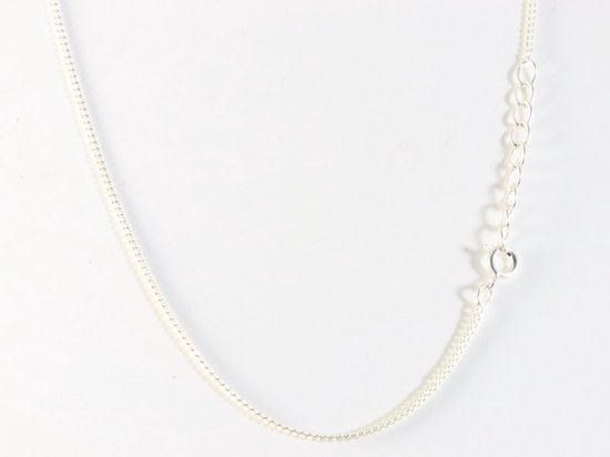 Zilveren ketting met blauwe topaas afbeelding 4