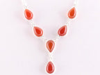 Zilveren ketting met carneool afbeelding 3