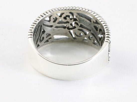 Opengewerkte zilveren ring afbeelding 3