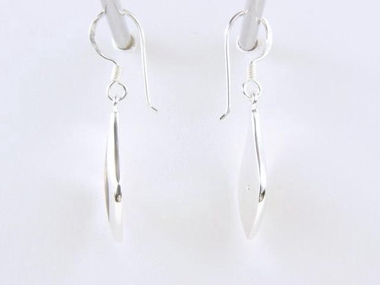 Druppelvormige zilveren oorbellen met abalone schelp afbeelding 3