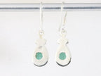 Fijne bewerkte zilveren oorbellen met groene amazoniet afbeelding 2