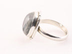 Ovale zilveren ring met bergkristal afbeelding 2