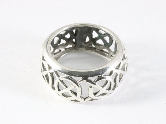 Opengewerkte zilveren ring afbeelding 3