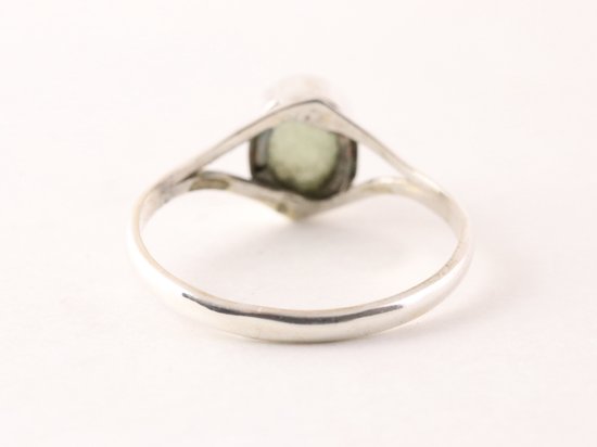 Fijne zilveren ring met groene aventurijn afbeelding 3