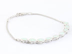 Hoogglans zilveren armband met welo opaal afbeelding 2