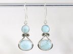 Zilveren oorbellen met larimar afbeelding 4