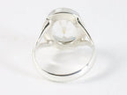 Ovale zilveren ring met bergkristal afbeelding 3