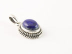 Fijne bewerkte zilveren hanger met lapis lazuli afbeelding 2