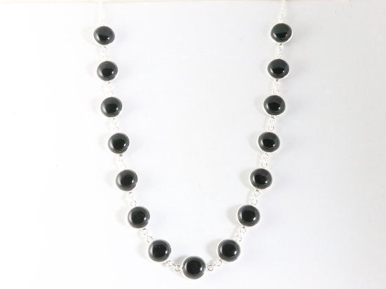 Zilveren collier met onyx afbeelding 3