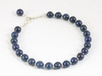 Armband van lapis lazuli en zilveren kralen afbeelding 1