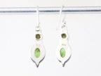 Fijne zilveren oorbellen met jade en parel afbeelding 2