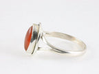 Fijne zilveren ring met carneool afbeelding 2