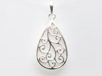Grote druppelvormige zilveren hanger met welo opaal afbeelding 4