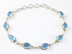 Zilveren armband met blauwe chalcedoon afbeelding 1