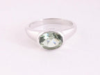Zilveren ring met groene amethist afbeelding 2