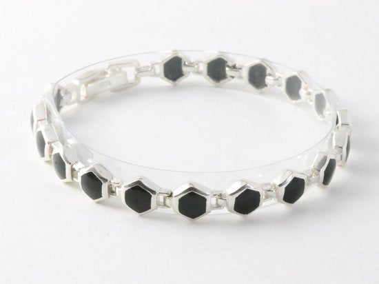 Zilveren armband met onyx afbeelding 3