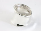 Brede hoogglans zilveren ring afbeelding 2