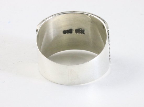 Traditionele bewerkte zilveren ring met 18k gouden decoraties afbeelding 3