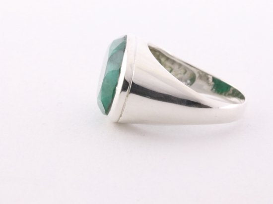 Zilveren ring met smaragd afbeelding 2