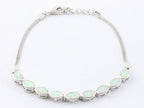 Hoogglans zilveren armband met welo opaal afbeelding 1