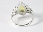 Opengewerkte zilveren lotus bloem ring met citrien afbeelding 3