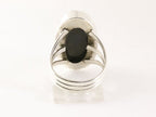 Grote ovale zilveren ring met onyx afbeelding 3