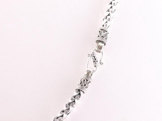 Zware zilveren schakelketting met Balinese sluiting afbeelding 4