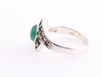 Zilveren ring met groene onyx en marcasiet afbeelding 4