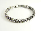 Ronde gevlochten zilveren armband afbeelding 2