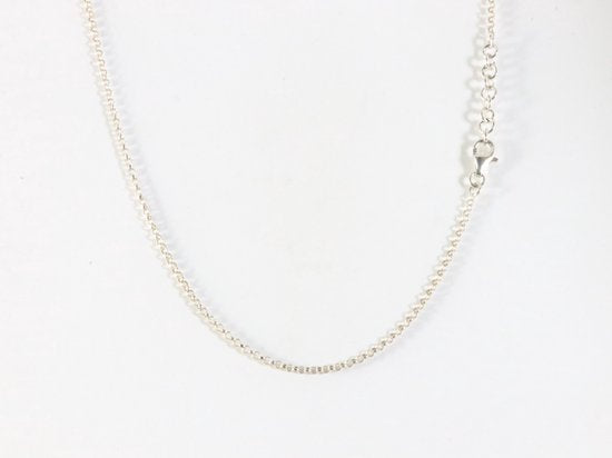 Fijne lange zilveren ketting met vlinders afbeelding 4