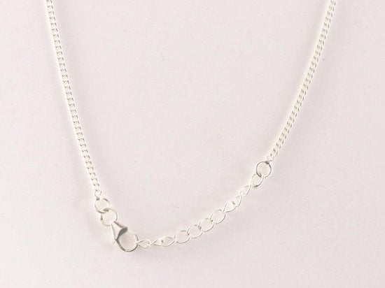 Bewerkte zilveren ketting met onyx afbeelding 4