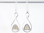 Opengewerkte zilveren oorbellen met rookkwarts afbeelding 3