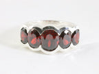 Zilveren ring met granaat afbeelding 4
